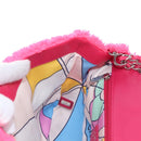 CHANEL Matelasse 30 Chain Shoulder Bag Pile Pink Silver CC Auth 206311SAM-21