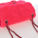 CHANEL Matelasse 30 Chain Shoulder Bag Pile Pink Silver CC Auth 206311SAM-6