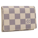 LOUIS VUITTON Damier Azur Anvelop Cult De Vuitto Case N61746 LV Auth 206313V-1