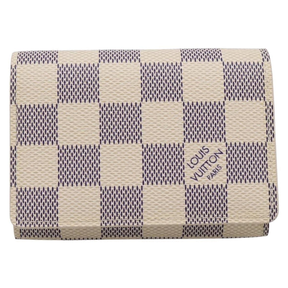 LOUIS VUITTON Damier Azur Anvelop Cult De Vuitto Case N61746 LV Auth 206313V