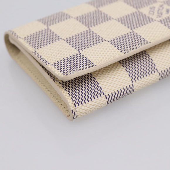 LOUIS VUITTON Damier Azur Anvelop Cult De Vuitto Case N61746 LV Auth 206313V