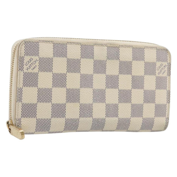 LOUIS VUITTON Damier Azur Zippy Wallet Long Wallet N60019 LV Auth 206314