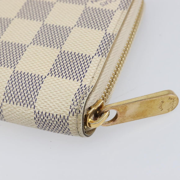 LOUIS VUITTON Damier Azur Zippy Wallet Long Wallet N60019 LV Auth 206314