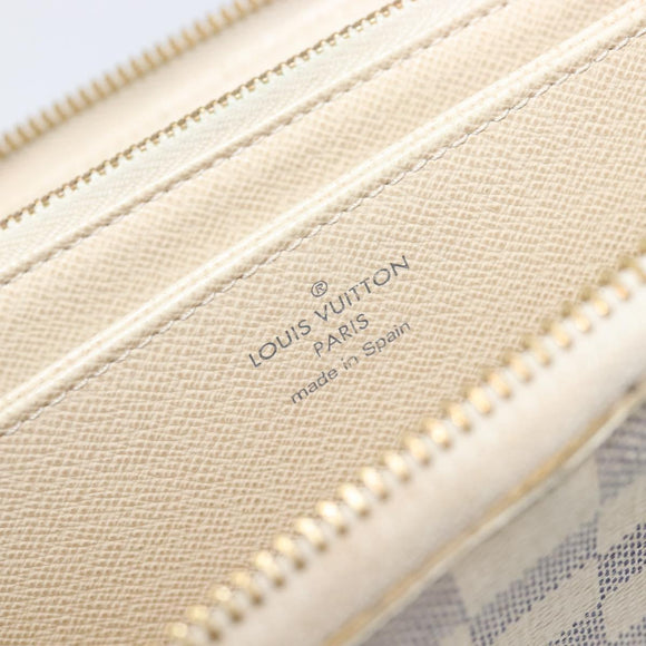 LOUIS VUITTON Damier Azur Zippy Wallet Long Wallet N60019 LV Auth 206314