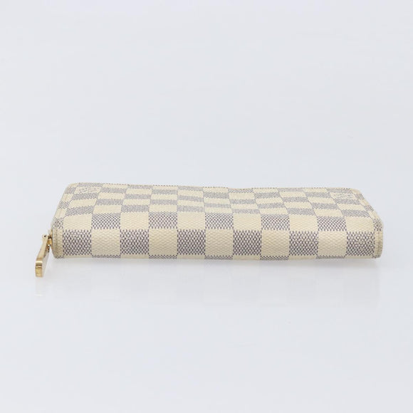 LOUIS VUITTON Damier Azur Zippy Wallet Long Wallet N60019 LV Auth 206314