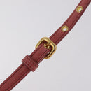 Miu Miu Matelasse Shoulder Bag Leather Pink Gold Auth 206317M-12