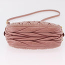 Miu Miu Matelasse Shoulder Bag Vitellolux Pink Gold Auth 206318A-12