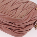Miu Miu Matelasse Shoulder Bag Vitellolux Pink Gold Auth 206318A-14