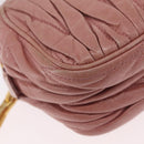 Miu Miu Matelasse Shoulder Bag Vitellolux Pink Gold Auth 206318A-15