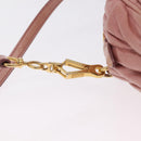 Miu Miu Matelasse Shoulder Bag Vitellolux Pink Gold Auth 206318A-17