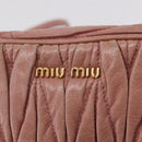 Miu Miu Matelasse Shoulder Bag Vitellolux Pink Gold Auth 206318A-18