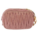 Miu Miu Matelasse Shoulder Bag Vitellolux Pink Gold Auth 206318A-3