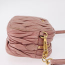 Miu Miu Matelasse Shoulder Bag Vitellolux Pink Gold Auth 206318A-4