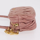 Miu Miu Matelasse Shoulder Bag Vitellolux Pink Gold Auth 206318A-5