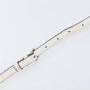 Miu Miu Vanity Shoulder Bag Leather 2way White Silver Auth 206320A-9