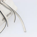 Miu Miu Vanity Shoulder Bag Leather 2way White Silver Auth 206320A-22