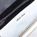 Miu Miu Vanity Shoulder Bag Leather 2way White Silver Auth 206320A-23