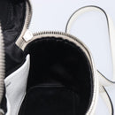 Miu Miu Vanity Shoulder Bag Leather 2way White Silver Auth 206320A-24