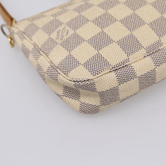 LOUIS VUITTON Damier Azur Pochette Accessoires Pouch N41207 LV Auth 206321A