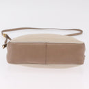 Miu Miu Shoulder Bag Leather Ivory Gold Auth 206322-7