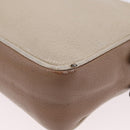 Miu Miu Shoulder Bag Leather Ivory Gold Auth 206322-20