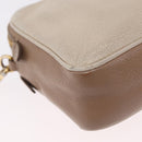 Miu Miu Shoulder Bag Leather Ivory Gold Auth 206322-21
