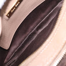 Miu Miu Shoulder Bag Leather Ivory Gold Auth 206322-10