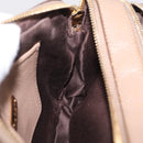Miu Miu Shoulder Bag Leather Ivory Gold Auth 206322-26