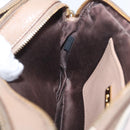 Miu Miu Shoulder Bag Leather Ivory Gold Auth 206322-27