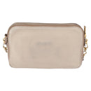 Miu Miu Shoulder Bag Leather Ivory Gold Auth 206322-2
