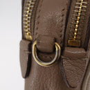 Miu Miu Shoulder Bag Leather Ivory Gold Auth 206322-32