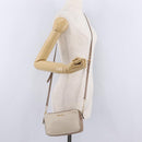 Miu Miu Shoulder Bag Leather Ivory Gold Auth 206322-33