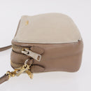 Miu Miu Shoulder Bag Leather Ivory Gold Auth 206322-5