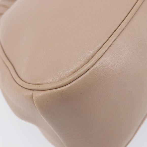 Miu Miu Matelasse Chain Shoulder Bag Leather Pink Gold Auth 206324M