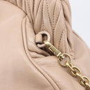 Miu Miu Matelasse Chain Shoulder Bag Leather Pink Gold Auth 206324M-9