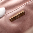 Miu Miu Matelasse Chain Shoulder Bag Leather Pink Gold Auth 206324M-10
