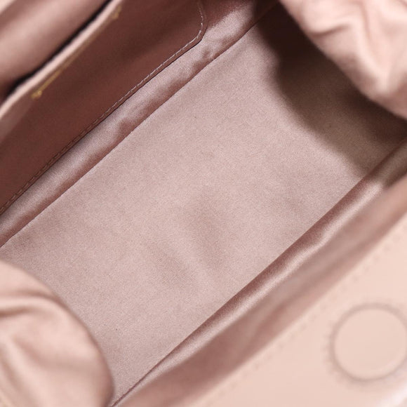 Miu Miu Matelasse Chain Shoulder Bag Leather Pink Gold Auth 206324M