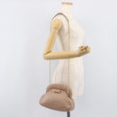 Miu Miu Matelasse Chain Shoulder Bag Leather Pink Gold Auth 206324M-25