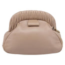 Miu Miu Matelasse Chain Shoulder Bag Leather Pink Gold Auth 206324M-13