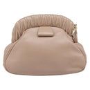 Miu Miu Matelasse Chain Shoulder Bag Leather Pink Gold Auth 206324M-2