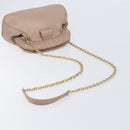 Miu Miu Matelasse Chain Shoulder Bag Leather Pink Gold Auth 206324M-7