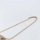 Miu Miu Matelasse Chain Shoulder Bag Leather Pink Gold Auth 206324M-14