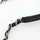 CHANEL Matelasse Trendy CC Hand Bag Lamb Skin 2way Black Gold CC Auth 206325SV-15