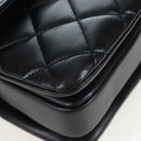 CHANEL Matelasse Trendy CC Hand Bag Lamb Skin 2way Black Gold CC Auth 206325SV-17