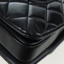 CHANEL Matelasse Trendy CC Hand Bag Lamb Skin 2way Black Gold CC Auth 206325SV-20