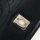 CHANEL Matelasse Trendy CC Hand Bag Lamb Skin 2way Black Gold CC Auth 206325SV-25