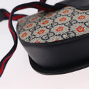 GUCCI GG Supreme Children's Waist bag PVC Sherry Line Navy 835822 Auth 206329M-12