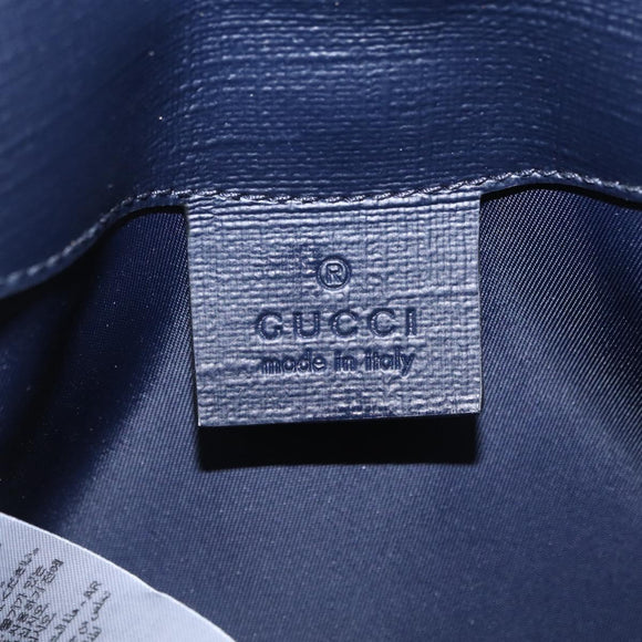 GUCCI GG Supreme Children's Waist bag PVC Sherry Line Navy 835822 Auth 206329M