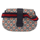 GUCCI GG Supreme Children's Waist bag PVC Sherry Line Navy 835822 Auth 206329M-3