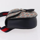 GUCCI GG Supreme Children's Waist bag PVC Sherry Line Navy 835822 Auth 206329M-5